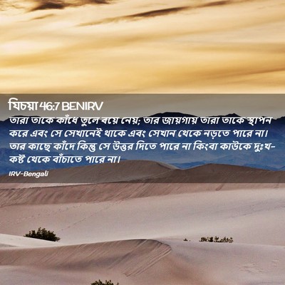 Picture 02 - যিচয়া 46:7 BENIRV - তারা তাকে কাঁধে - Bible Verse Picture