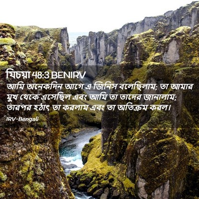 Picture 02 - যিচয়া 48:3 BENIRV - আমি অনেকদিন আগে এ - Bible Verse Picture