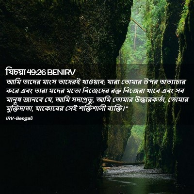 Picture 02 - যিচয়া 49:26 BENIRV - আমি তাদের মাংস - Bible Verse Picture