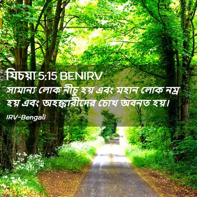 Picture 02 - যিচয়া 5:15 BENIRV - সামান্য লোক নীচু - Bible Verse Picture