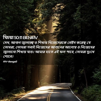 Picture 02 - যিচয়া 50:11 BENIRV - দেখ, আগুন - Bible Verse Picture