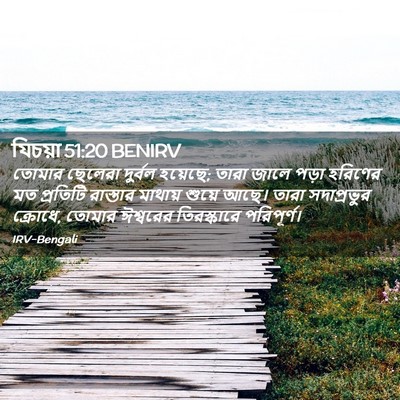 Picture 02 - যিচয়া 51:20 BENIRV - তোমার ছেলেরা - Bible Verse Picture
