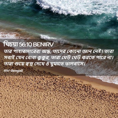 Picture 02 - যিচয়া 56:10 BENIRV - তার পাহারাদারেরা - Bible Verse Picture