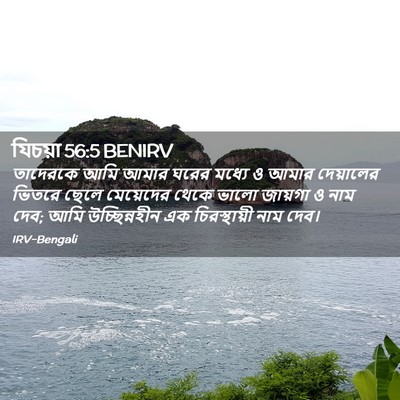 Picture 02 - যিচয়া 56:5 BENIRV - তাদেরকে আমি আমার - Bible Verse Picture