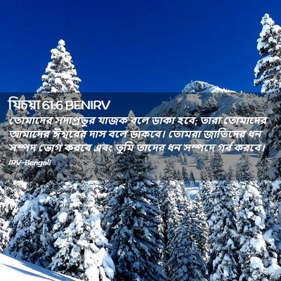 Picture 02 - যিচয়া 61:6 BENIRV - তোমাদের সদাপ্রভুর - Bible Verse Picture
