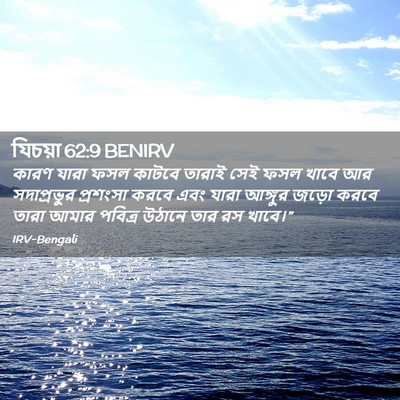 Picture 02 - যিচয়া 62:9 BENIRV - কারণ যারা ফসল - Bible Verse Picture