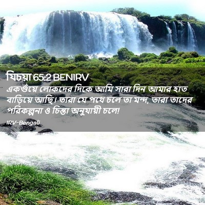 Picture 02 - যিচয়া 65:2 BENIRV - একগুঁয়ে লোকদের - Bible Verse Picture