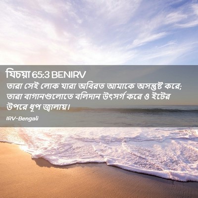 Picture 02 - যিচয়া 65:3 BENIRV - তারা সেই লোক যারা - Bible Verse Picture