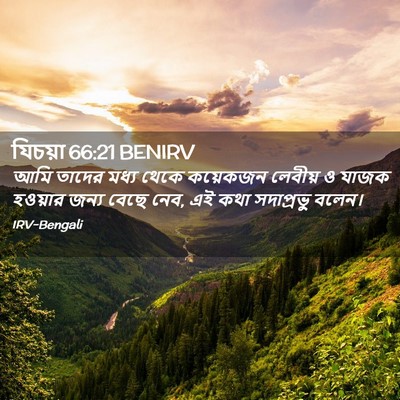 Picture 02 - যিচয়া 66:21 BENIRV - আমি তাদের মধ্য - Bible Verse Picture