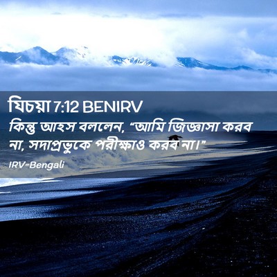 Picture 02 - যিচয়া 7:12 BENIRV - কিন্তু আহস বললেন, - Bible Verse Picture