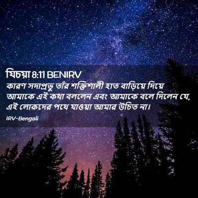 Picture 02 - যিচয়া 8:11 BENIRV - কারণ সদাপ্রভু - Bible Verse Picture