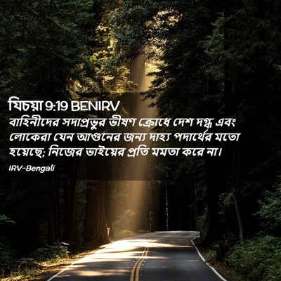 Picture 02 - যিচয়া 9:19 BENIRV - বাহিনীদের - Bible Verse Picture