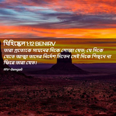 Picture 02 - যিহিষ্কেল 1:12 BENIRV - তারা প্রত্যেকে - Bible Verse Picture