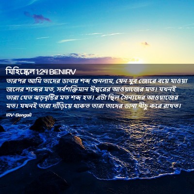 Picture 02 - যিহিষ্কেল 1:24 BENIRV - তারপর আমি তাদের - Bible Verse Picture