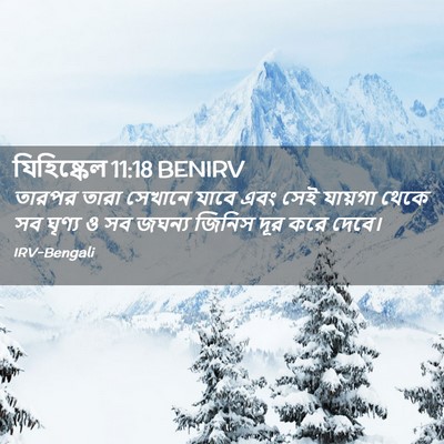 Picture 02 - যিহিষ্কেল 11:18 BENIRV - তারপর তারা সেখানে - Bible Verse Picture