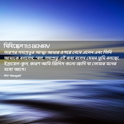 Picture 02 - যিহিষ্কেল 11:5 BENIRV - তারপর সদাপ্রভুর - Bible Verse Picture