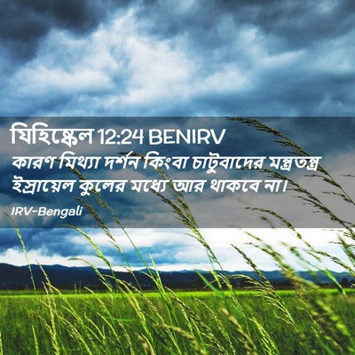 Picture 02 - যিহিষ্কেল 12:24 BENIRV - কারণ মিথ্যা দর্শন - Bible Verse Picture