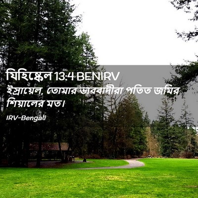 Picture 02 - যিহিষ্কেল 13:4 BENIRV - ইস্রায়েল, তোমার - Bible Verse Picture