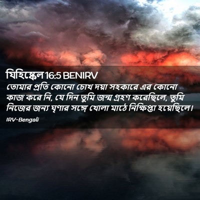 Picture 02 - যিহিষ্কেল 16:5 BENIRV - তোমার প্রতি কোনো - Bible Verse Picture