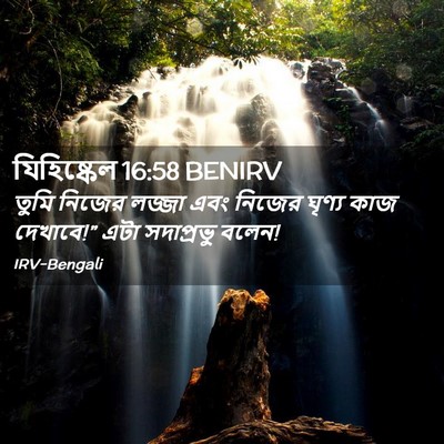 Picture 02 - যিহিষ্কেল 16:58 BENIRV - তুমি নিজের লজ্জা - Bible Verse Picture
