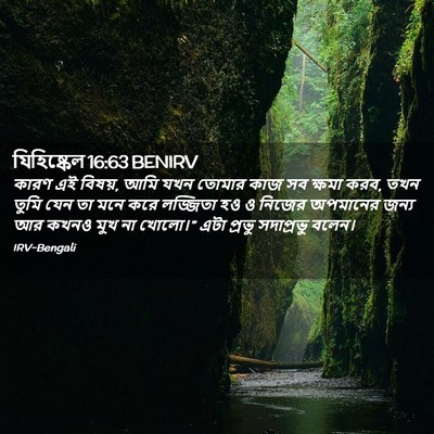 Picture 02 - যিহিষ্কেল 16:63 BENIRV - কারণ এই বিষয়, আমি - Bible Verse Picture