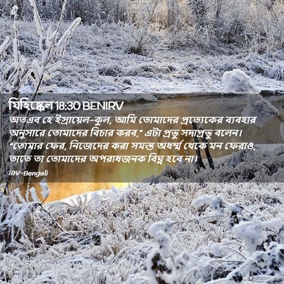 Picture 02 - যিহিষ্কেল 18:30 BENIRV - অতএব হে - Bible Verse Picture