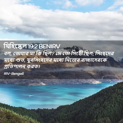 Picture 02 - যিহিষ্কেল 19:2 BENIRV - বল, তোমার মা কি ছিল? - Bible Verse Picture