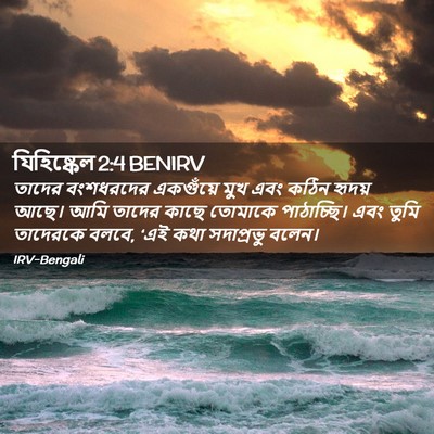 Picture 02 - যিহিষ্কেল 2:4 BENIRV - তাদের বংশধরদের - Bible Verse Picture