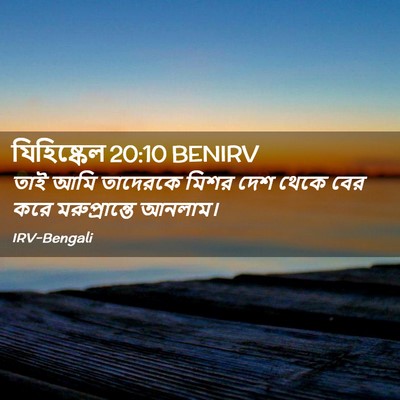 Picture 02 - যিহিষ্কেল 20:10 BENIRV - তাই আমি তাদেরকে - Bible Verse Picture