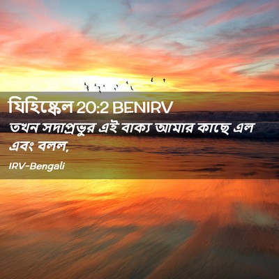 Picture 02 - যিহিষ্কেল 20:2 BENIRV - তখন সদাপ্রভুর এই - Bible Verse Picture