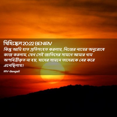 Picture 02 - যিহিষ্কেল 20:22 BENIRV - কিন্তু আমি হাত - Bible Verse Picture