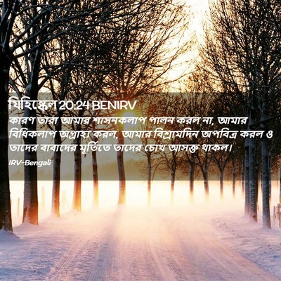 Picture 02 - যিহিষ্কেল 20:24 BENIRV - কারণ তারা আমার - Bible Verse Picture