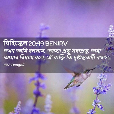 Picture 02 - যিহিষ্কেল 20:49 BENIRV - তখন আমি বললাম, - Bible Verse Picture