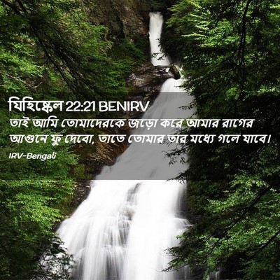 Picture 02 - যিহিষ্কেল 22:21 BENIRV - তাই আমি তোমাদেরকে - Bible Verse Picture