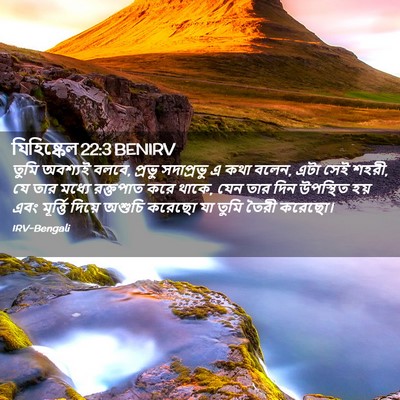 Picture 02 - যিহিষ্কেল 22:3 BENIRV - তুমি অবশ্যই বলবে, - Bible Verse Picture