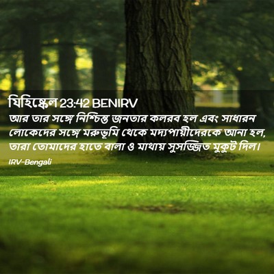 Picture 02 - যিহিষ্কেল 23:42 BENIRV - আর তার সঙ্গে - Bible Verse Picture