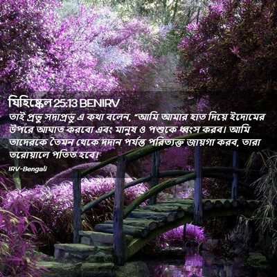 Picture 02 - যিহিষ্কেল 25:13 BENIRV - তাই প্রভু - Bible Verse Picture