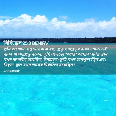 Picture 02 - যিহিষ্কেল 25:3 BENIRV - তুমি - Bible Verse Picture