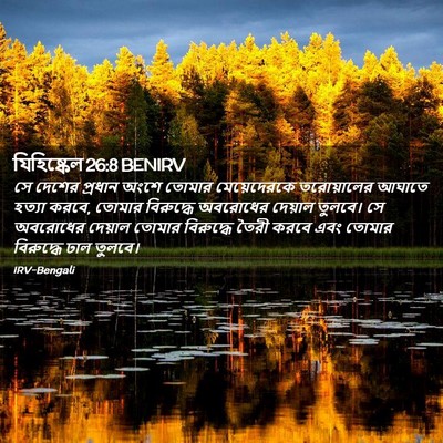 Picture 02 - যিহিষ্কেল 26:8 BENIRV - সে দেশের প্রধান - Bible Verse Picture