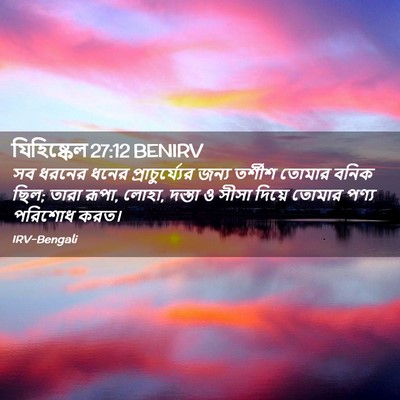 Picture 02 - যিহিষ্কেল 27:12 BENIRV - সব ধরনের ধনের - Bible Verse Picture