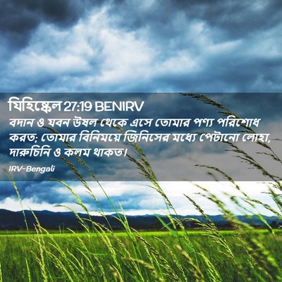 Picture 02 - যিহিষ্কেল 27:19 BENIRV - বদান ও যবন উষল থেকে - Bible Verse Picture