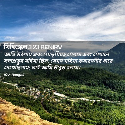 Picture 02 - যিহিষ্কেল 3:23 BENIRV - আমি উঠলাম এবং - Bible Verse Picture