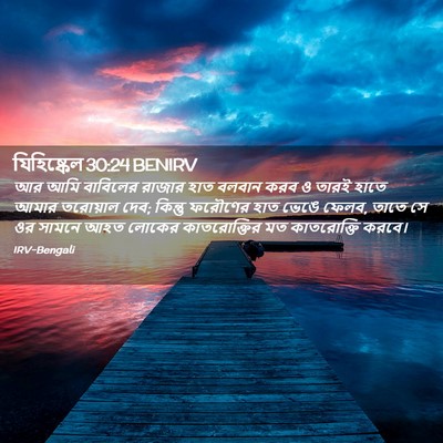 Picture 02 - যিহিষ্কেল 30:24 BENIRV - আর আমি বাবিলের - Bible Verse Picture