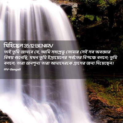 Picture 02 - যিহিষ্কেল 35:12 BENIRV - তাই তুমি জানবে যে, - Bible Verse Picture