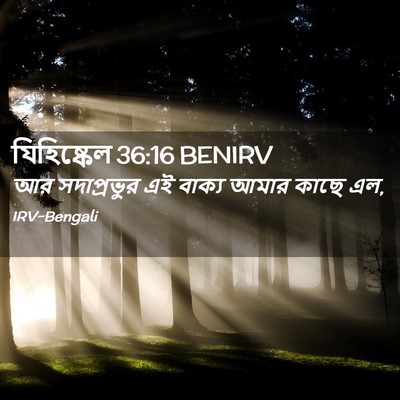 Picture 02 - যিহিষ্কেল 36:16 BENIRV - আর সদাপ্রভুর এই - Bible Verse Picture