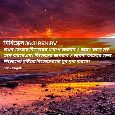 Picture 02 - যিহিষ্কেল 36:31 BENIRV - তখন তোমার নিজেদের - Bible Verse Picture