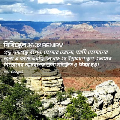Picture 02 - যিহিষ্কেল 36:32 BENIRV - প্রভু সদাপ্রভু - Bible Verse Picture