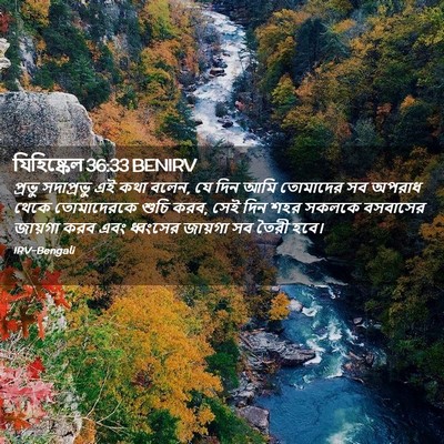 Picture 02 - যিহিষ্কেল 36:33 BENIRV - প্রভু সদাপ্রভু এই - Bible Verse Picture