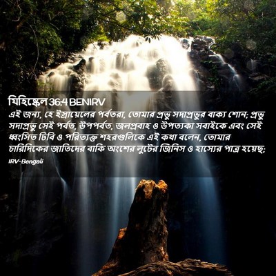 Picture 02 - যিহিষ্কেল 36:4 BENIRV - এই জন্য, হে - Bible Verse Picture