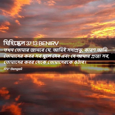 Picture 02 - যিহিষ্কেল 37:13 BENIRV - তখন তোমার জানবে যে, - Bible Verse Picture